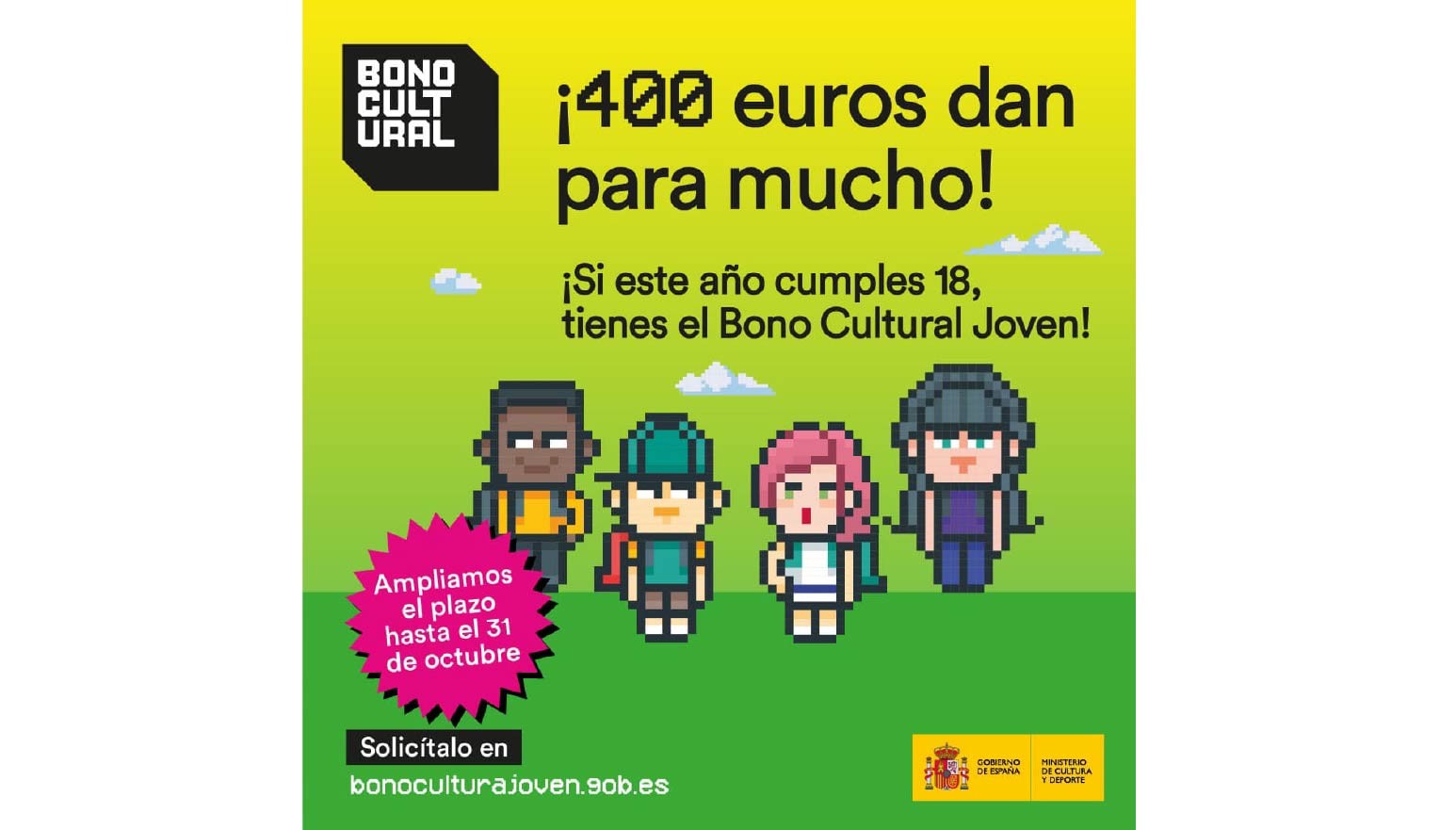 BONO CULTURAL JOVEN YA DISPONIBLE PARA LOS BOLLULLEROS DE 18 AÑOS