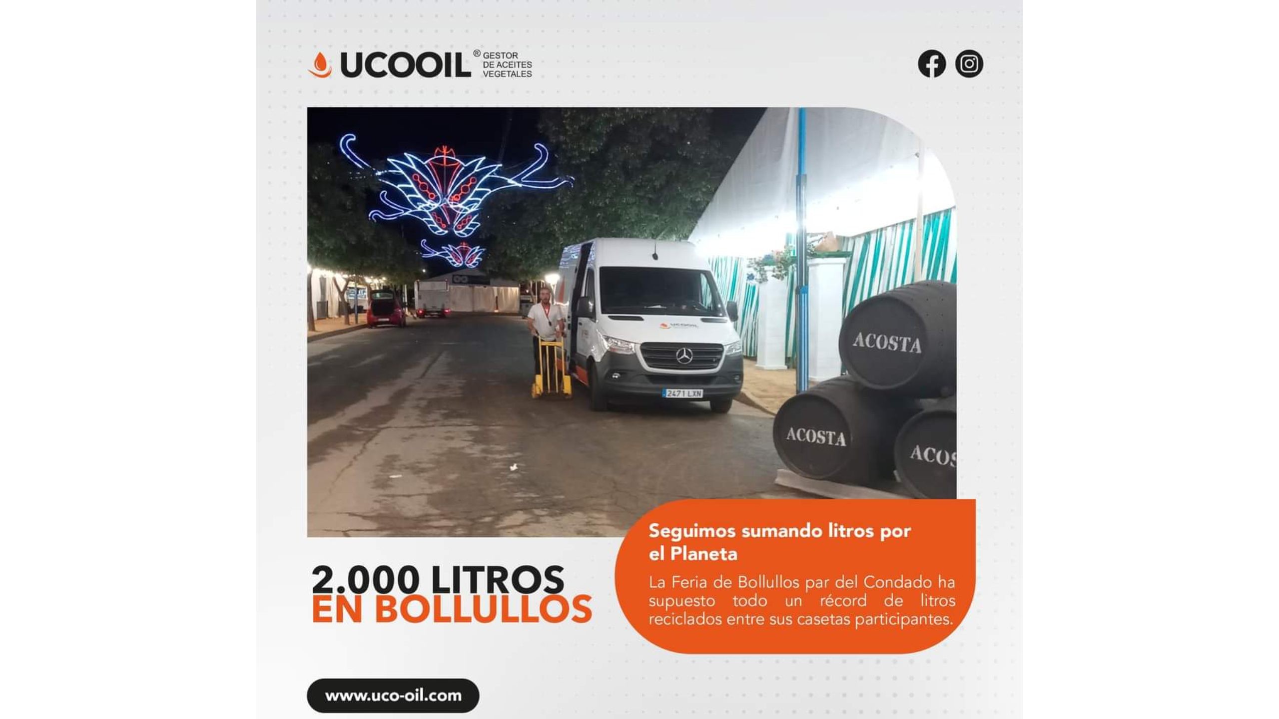 BOLLULLOS RECICLA 2.000 LITROS DE ACEITE USADO DURANTE LA FERIA