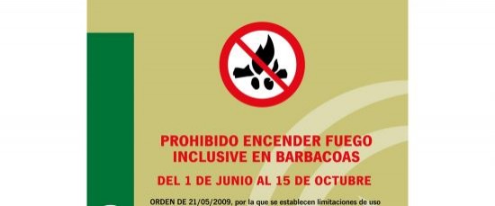 QUEDA PROHIBIDO ENCENDER FUEGO EN TODAS LAS ZONAS FORESTALES DE ANDALUCÍA