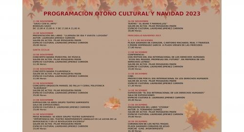 PROGRAMACIÓN OTOÑO CULTURAL DE BOLLULLOS