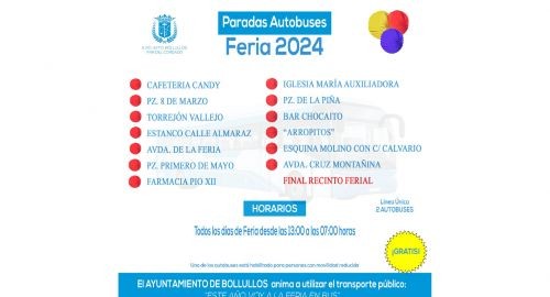 AUTOBUSES GRATUITOS Y ADAPTADOS A PERSONAS CON MOVILIDAD REDUCIDA PARA LA FERIA 2024