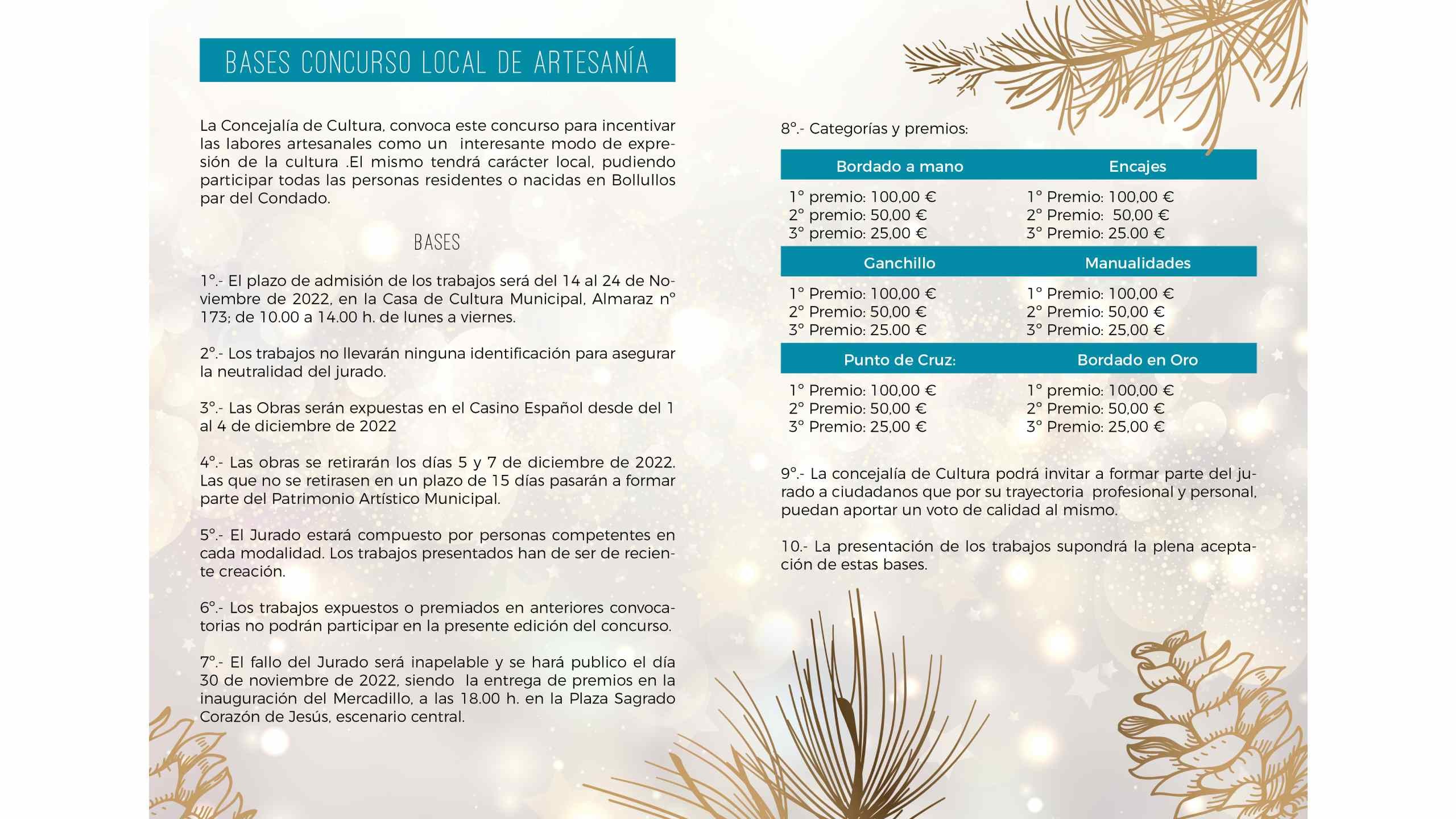 BASES DEL CONCURSO LOCAL DE ARTESANÍA NAVIDAD 2022