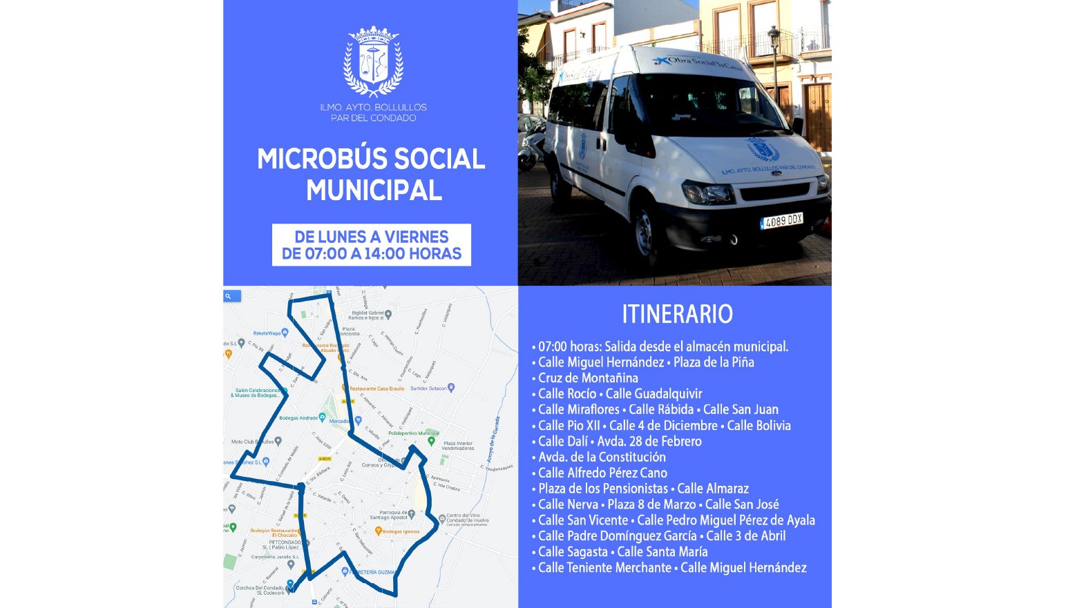 REANUDACIÓN DEL SERVICIO DE BUS SOCIAL MUNICIPAL