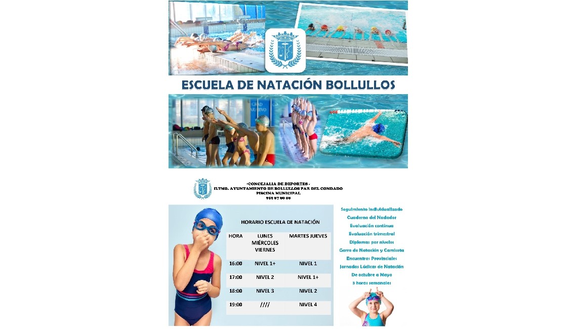 EL AYUNTAMIENTO DE BOLLULLOS CREA UNA ESCUELA DE NATACIÓN