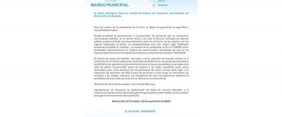 BANDO MUNICIPAL FERIA 2022