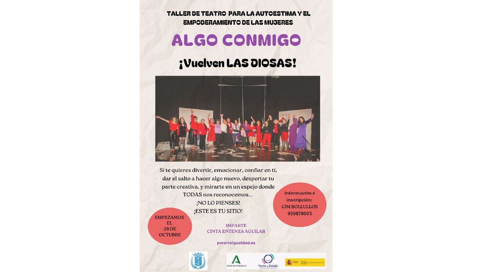 TALLER DE TEATRO ¡¡ EN 2025 VUELVEN LAS DIOSAS !!