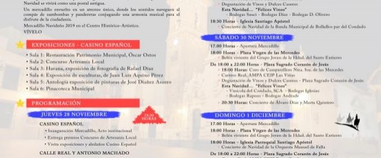 PROGRAMACIÓN XXXI MERCADILLO NAVIDEÑO 2019